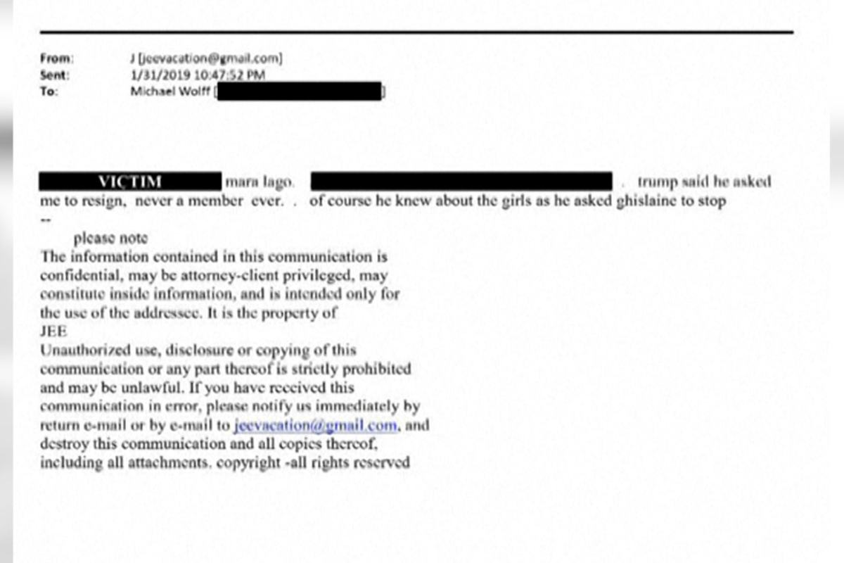 Rivelate le email di Epstein: “Trump sa cosa facevo con le ragazze. E Virginia Giuffre ha passato ore a casa mia con lui”