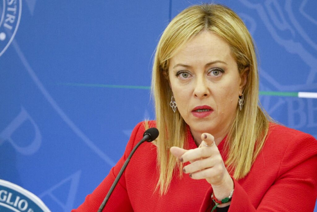 La premier, Giorgia Meloni