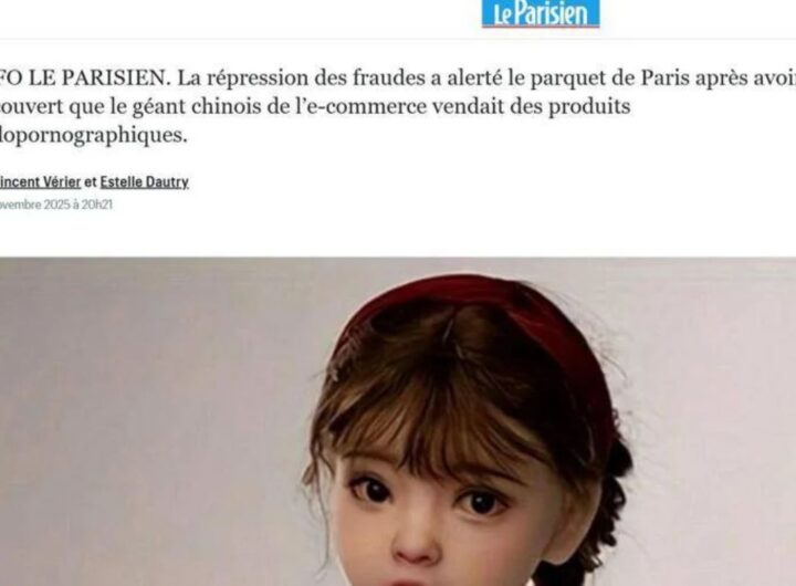 La bambola di Shein con le fattezze della bambola pedopornografica