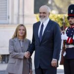 Giorgia Meloni e il premier albanese Edi Rama