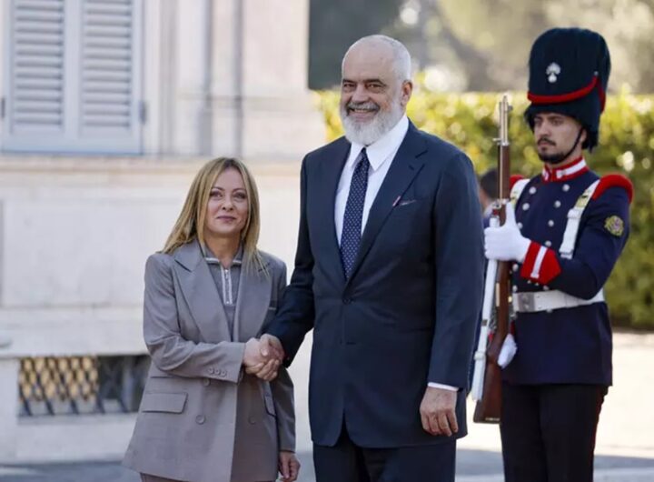 Giorgia Meloni e il premier albanese Edi Rama