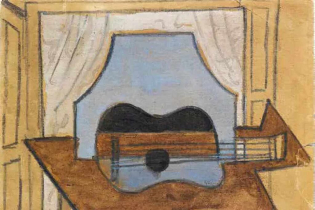 Natura morta con chitarra di Picasso