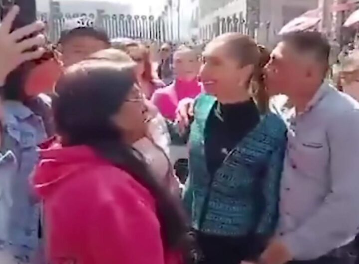 La presidente del Messico Claudia Sheinbaum molestata da un uomo