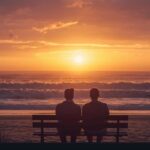 Panchina al tramonto