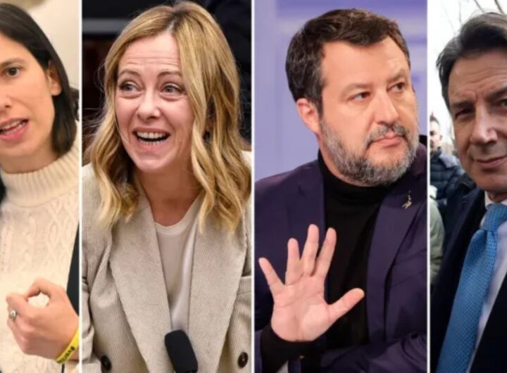 Schlein-Meloni-Salvini-Conte