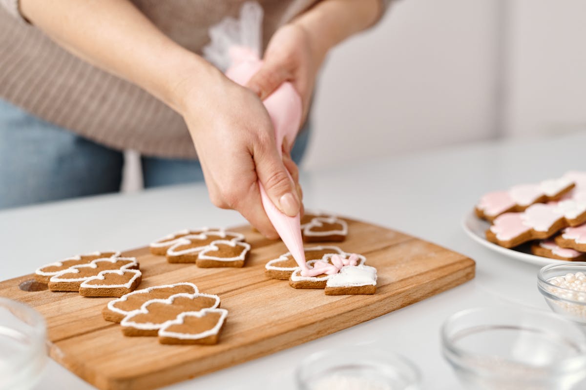 biscotti a forma di albero di Natale