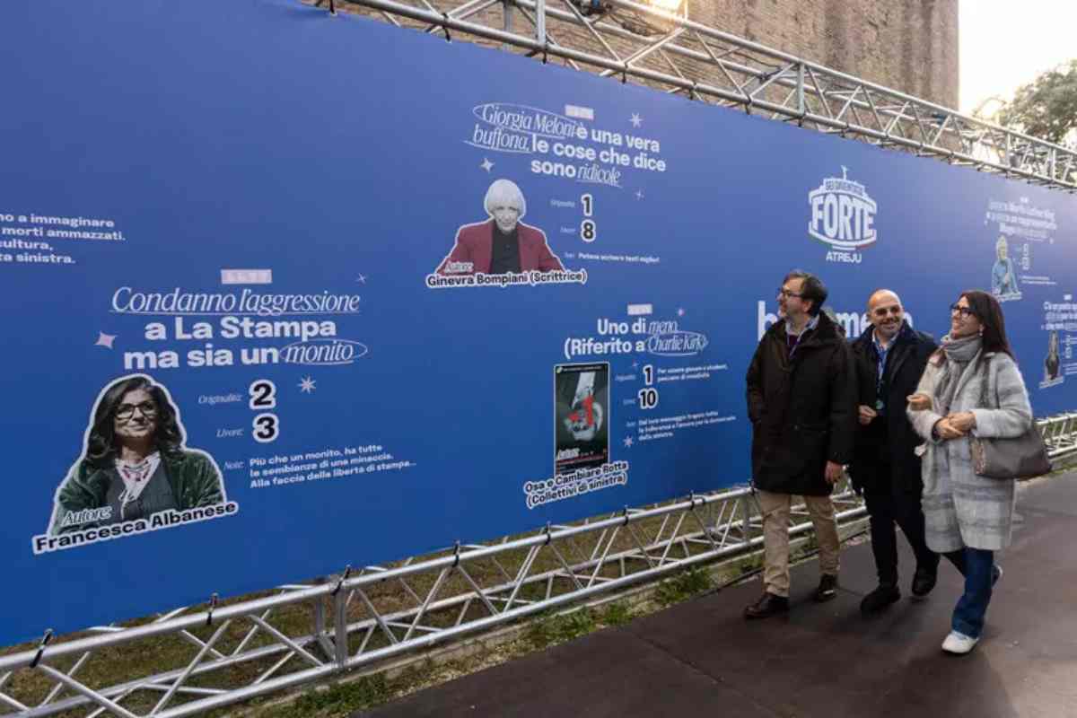 Atreju, alla festa di Fratelli d’Italia c’è il “bullometro” con gli insulti contro la Meloni da parte della sinistra