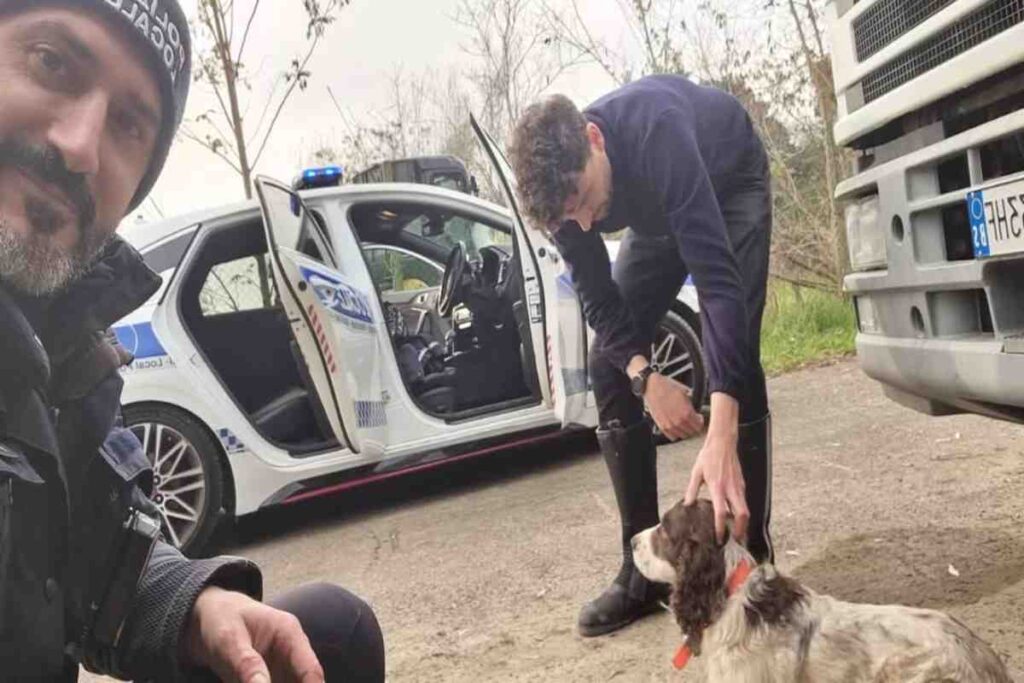 cane salvato polizia