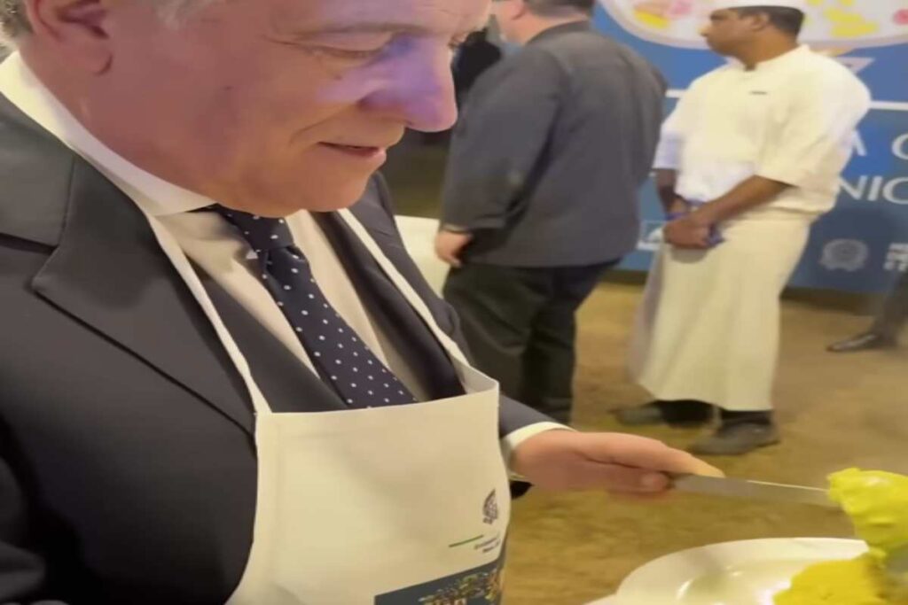 Tajani serve il risotto