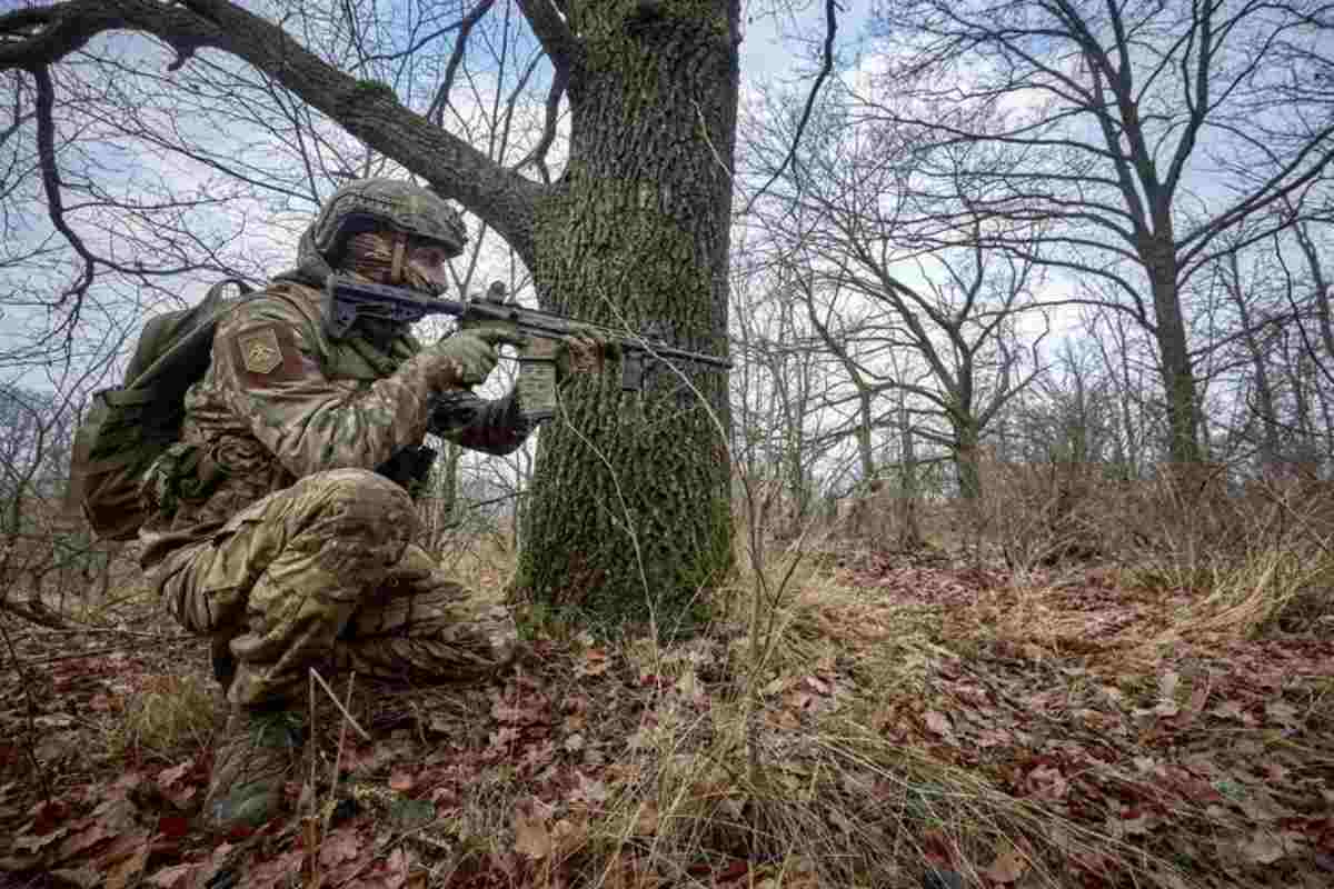 Militare impegnato nel Donbass 