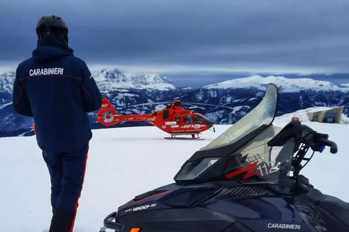 elicottero pista da sci