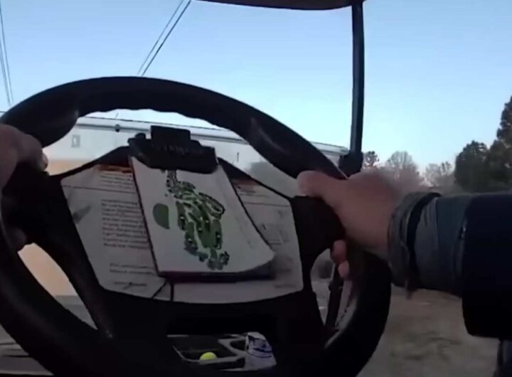 Inseguimento a bordo di un golf cart