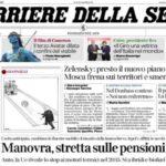 Il Corriere della Sera, la prima pagina di oggi