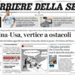 Il Corriere della Sera, la prima pagina di oggi