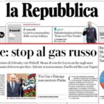 Repubblica, la prima pagina di oggi