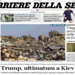 Il Corriere della Sera, la prima pagina di oggi