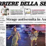 Il Corriere della Sera, la prima pagina di oggi