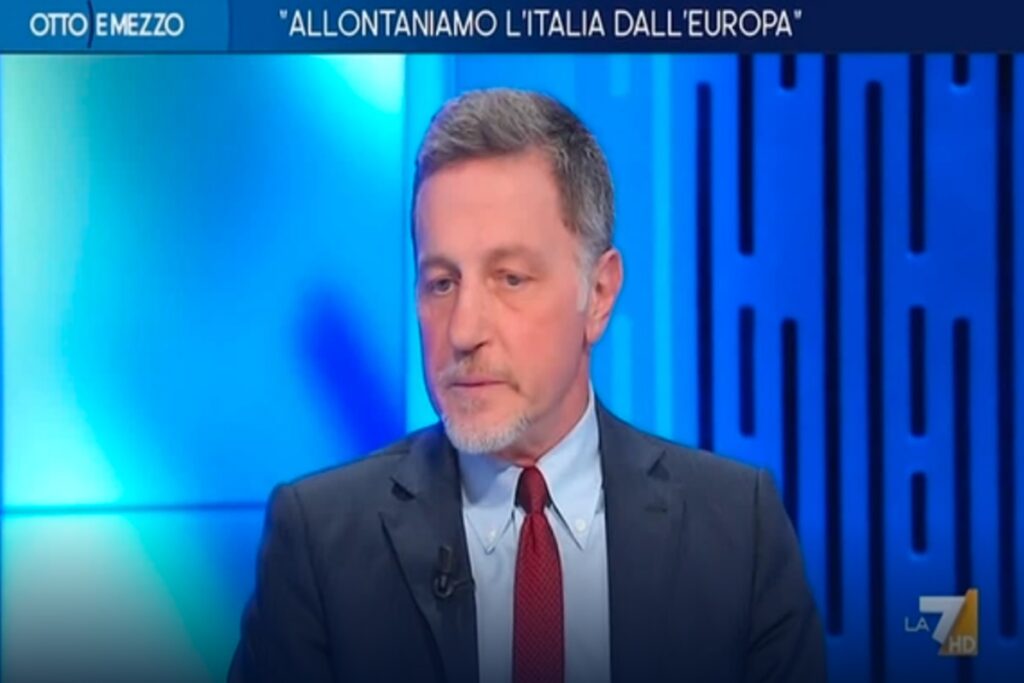 Massimo Giannini nello studio di Otto e mezzo