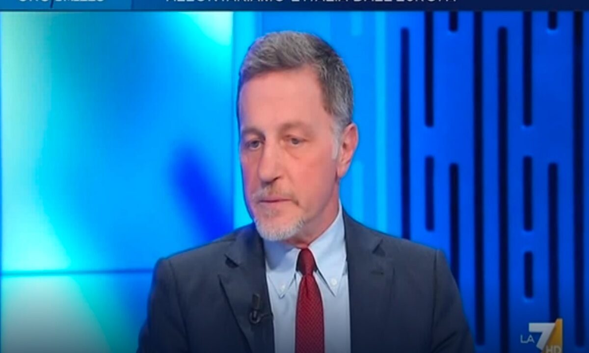 Massimo Giannini nello studio di Otto e mezzo