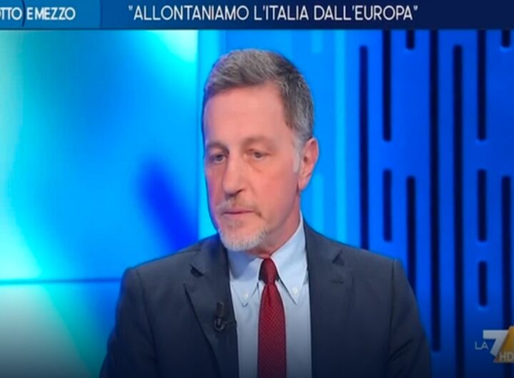 Massimo Giannini nello studio di Otto e mezzo