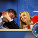 meloni giorgetti ridono