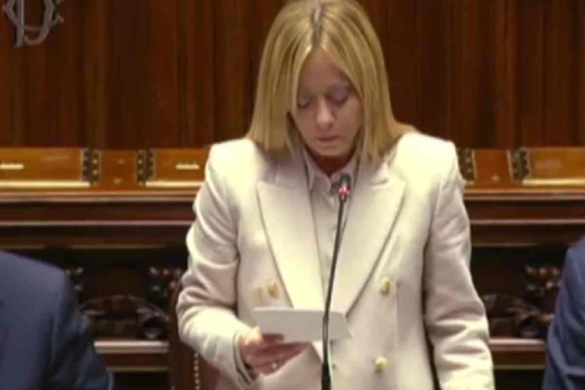 Giorgia Meloni parla alla Camera 