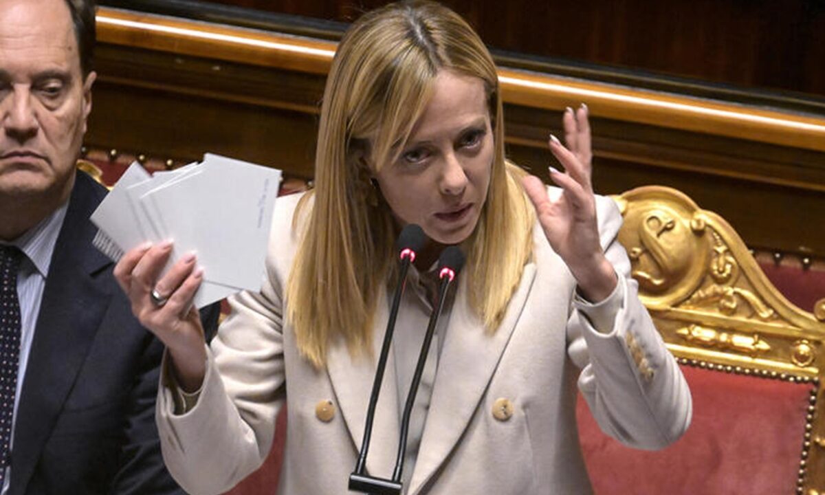 La premier Giorgia Meloni