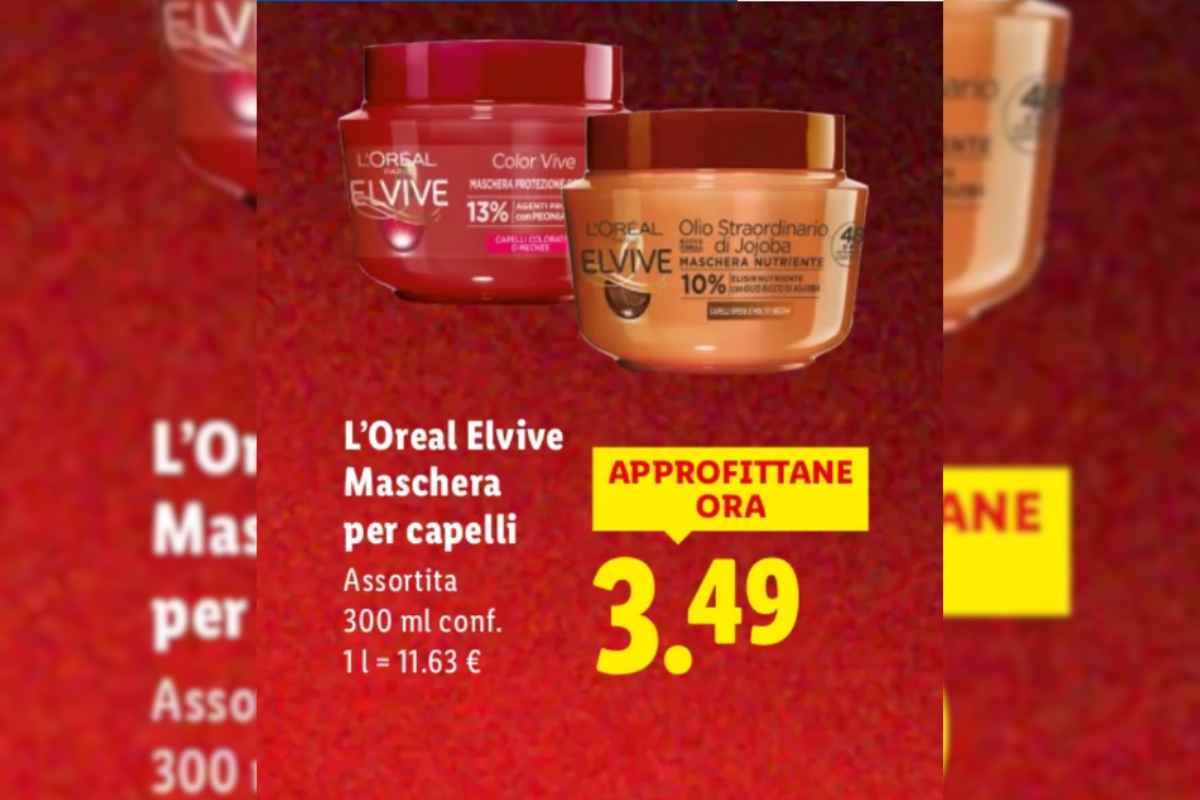 maschera per capelli in offerta lidl