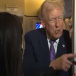 Donald Trump a bordo dell'Air Force One