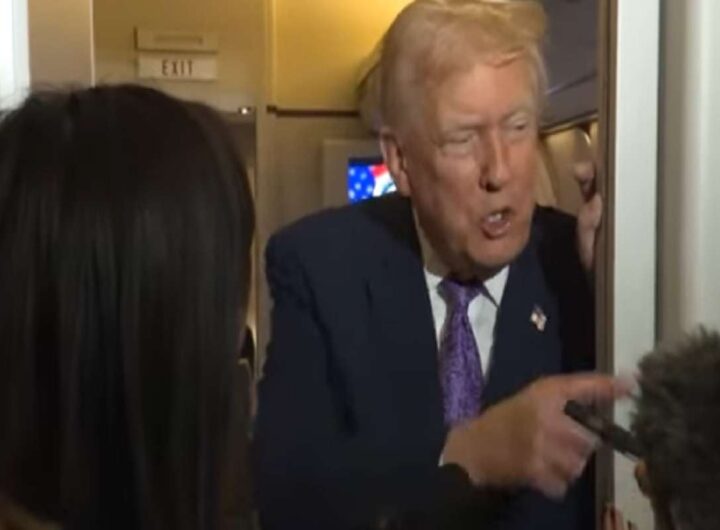 Donald Trump a bordo dell'Air Force One