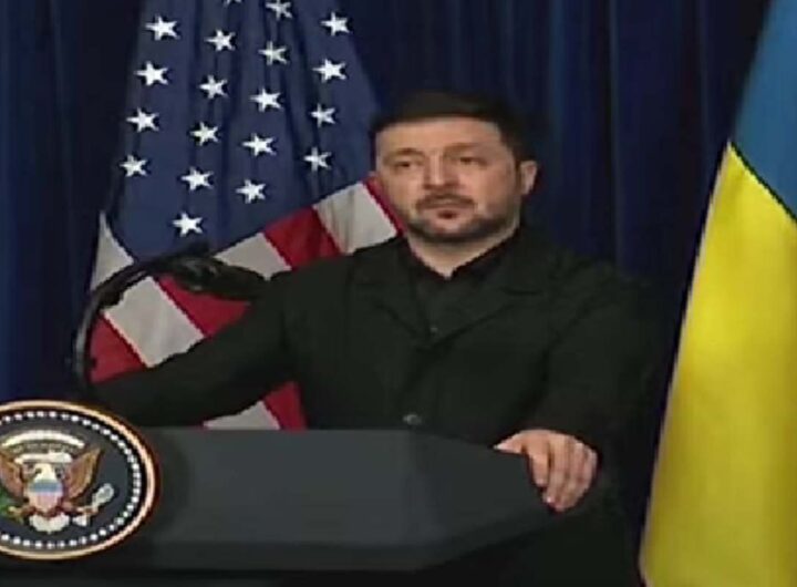 Zelensky reagisce con una smorfia all'ottimismo di Trump