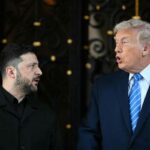 Il presidente degli Stati Uniti Donald Trump e il presidente ucraino, Volodymyr Zelensky