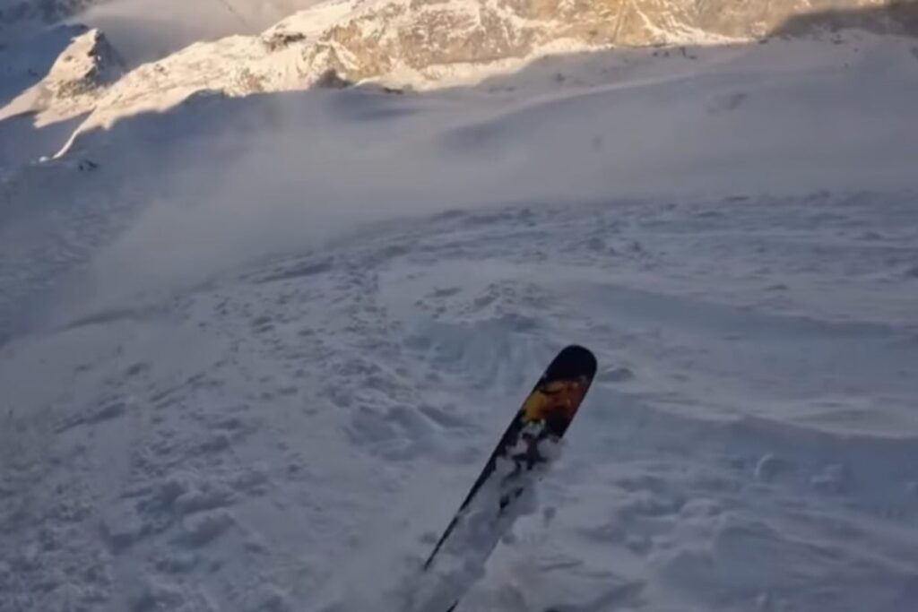 valanga provocato da sciatore