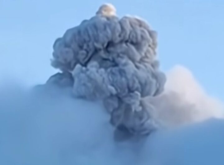 Eruzione vulcano Puracé in Colombia