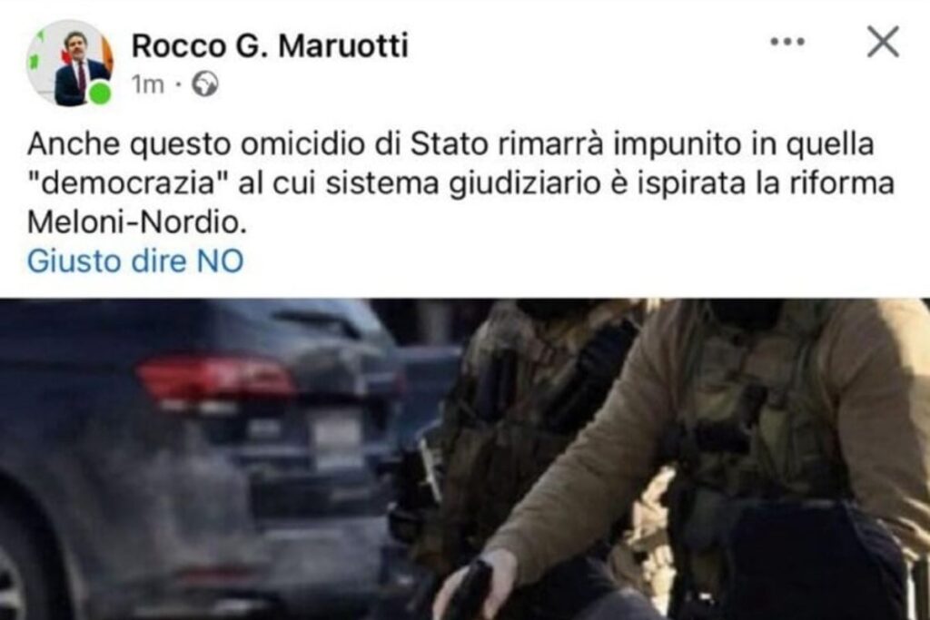 Il post di Rocco Maruotti sul alex pretti
