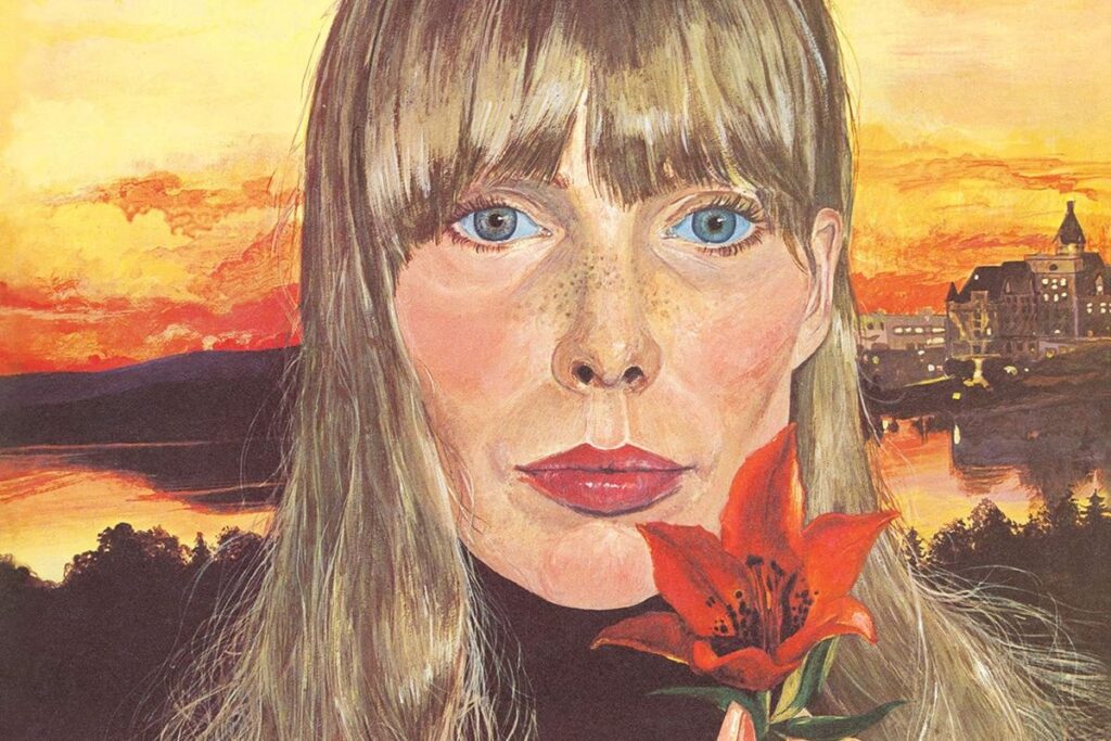 L'autoritratto di Joni Mitchell utilizzato per la copertina del suo album Clouds