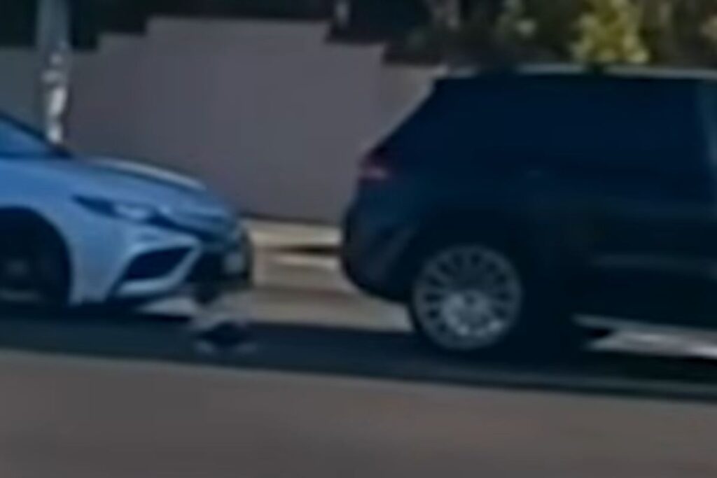 Neonato cade dall'auto in corsa