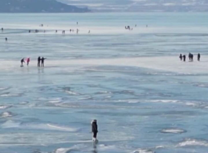 Lago Balaton ghiacciato