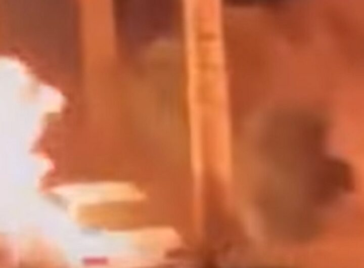 Il lanciafiamme usato in Iran contro la Polizia