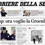 Il Corriere della Sera, la prima pagina di oggi