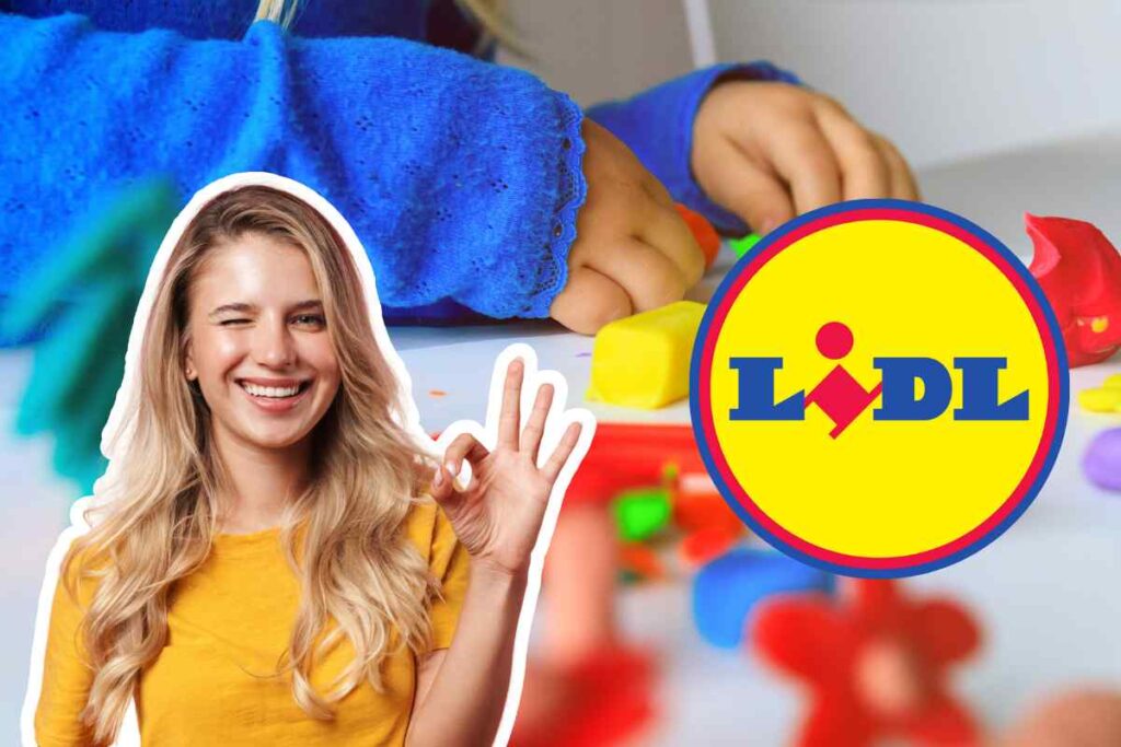 logo lidl donna ok bambino gioca