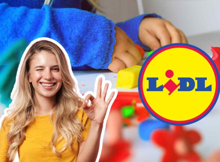 logo lidl donna ok bambino gioca