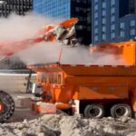 Vasche utilizzate per sciogliere la neve a New York