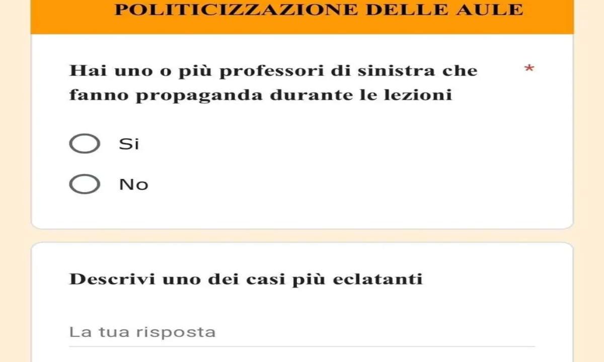 Il sondaggio lanciato da Azione Studentesca