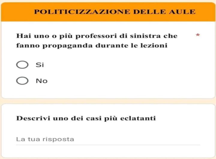 Il sondaggio lanciato da Azione Studentesca