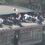 Treno affollato in Bangladesh