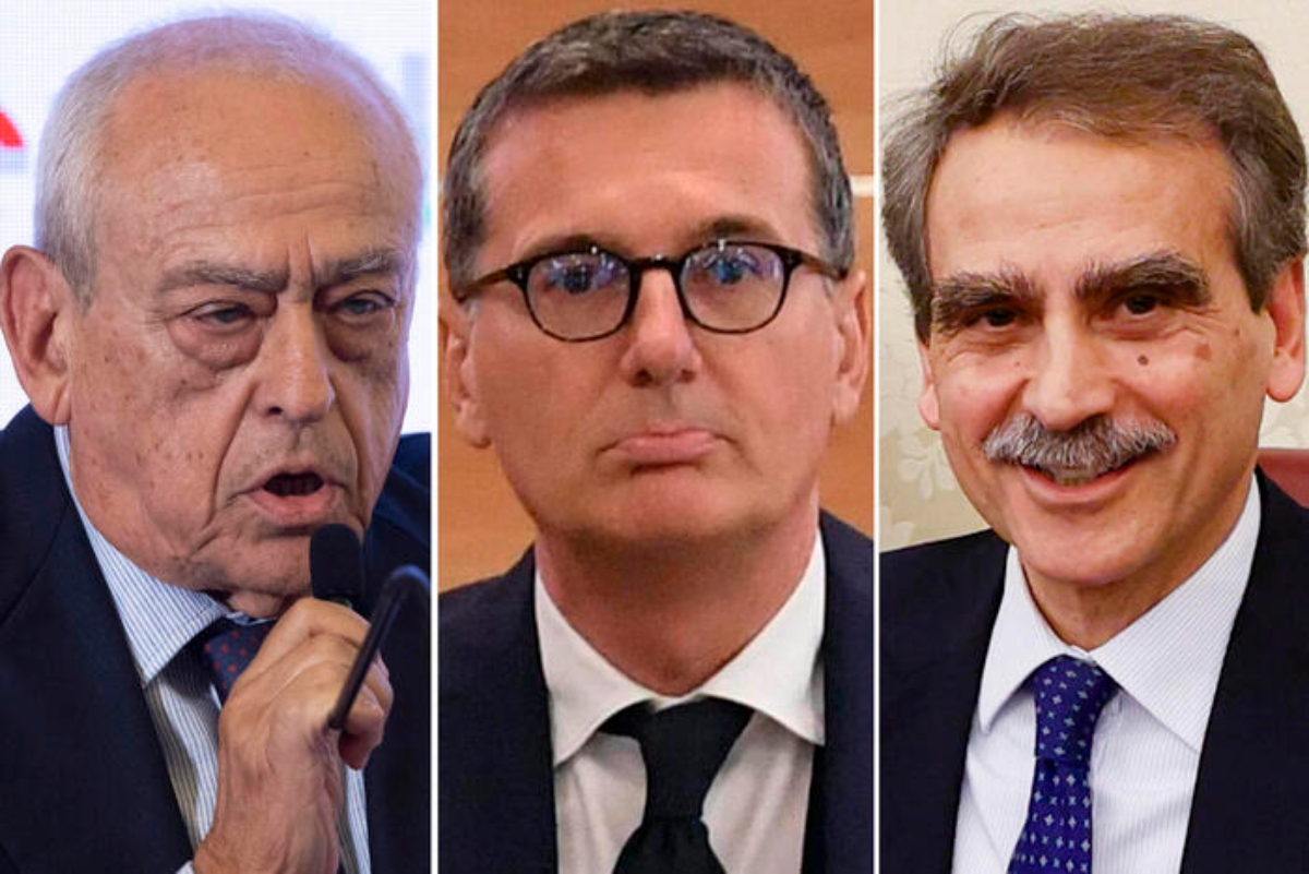 Francesco Gaetano Caltagirone, Francesco Milleri e Luigi Lovaglio 