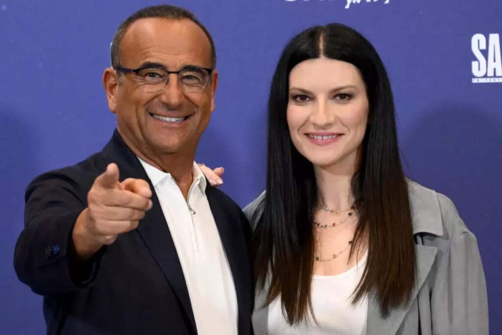 carlo conti e laura pausini