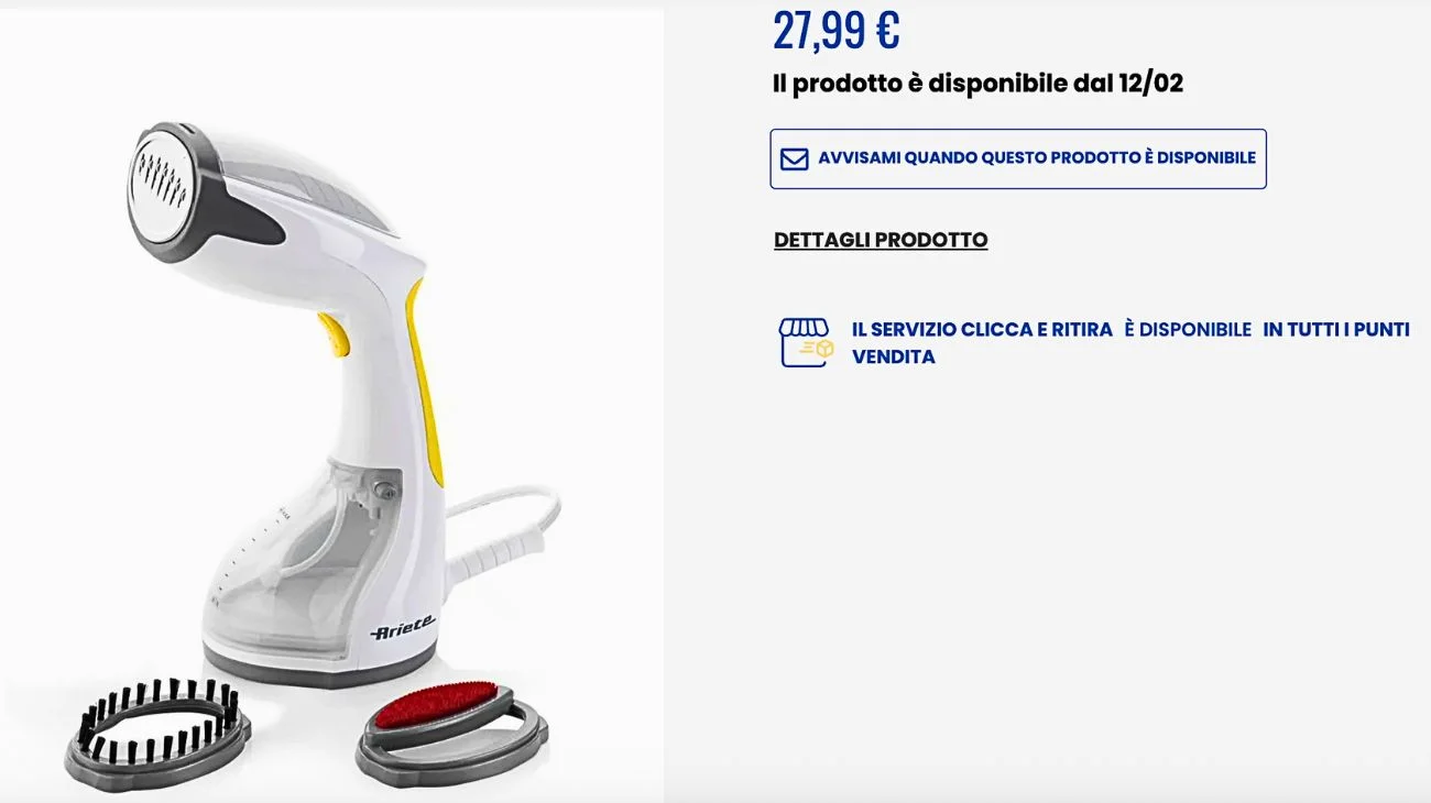 ferro da stiro verticale in promozione da eurospin