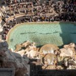 fontana di trevi vista dalla terrazza di palazzo poli